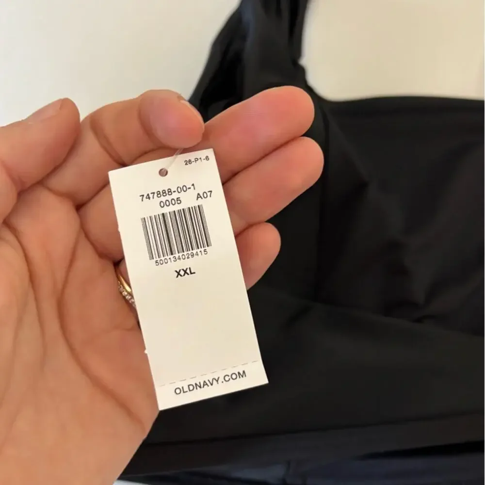 NEW Old Navy Matte Halter Swim Top in Black - Size XXL